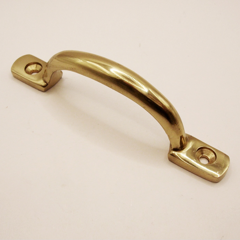 TWC006/PB • 100mm • Polished Brass • Forged Heavy Sash Handle